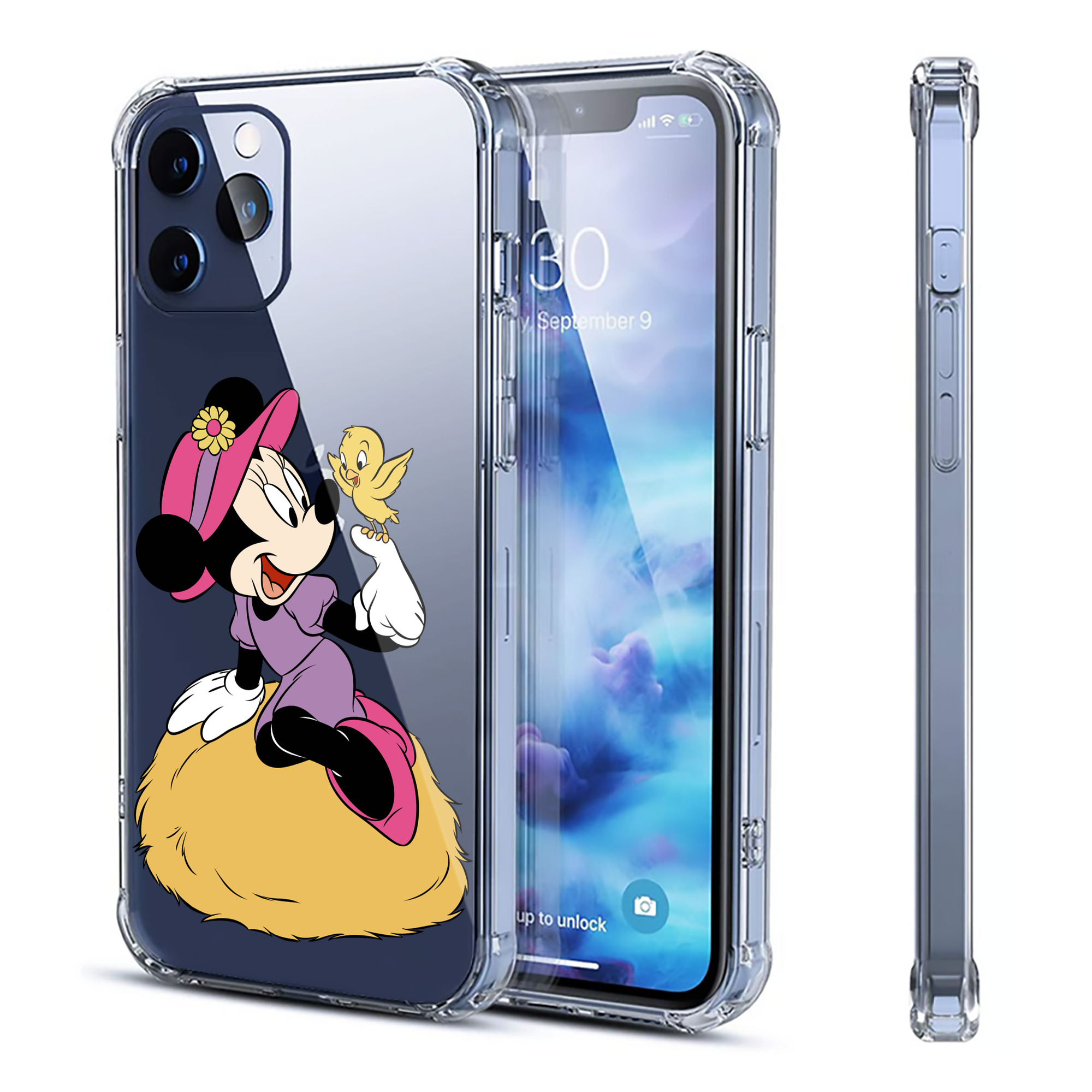 （画像用） ミッキーマウス Mickey Mouse 【iPhone 12シリーズ対応】透明スマホケース（クリアソフトケース）